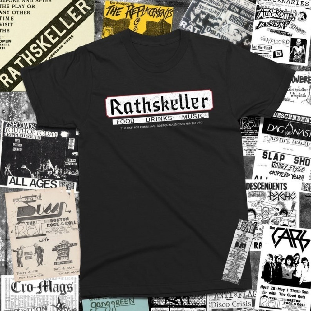 The Rathskeller, The Rat T-shirt, Boston MA Black